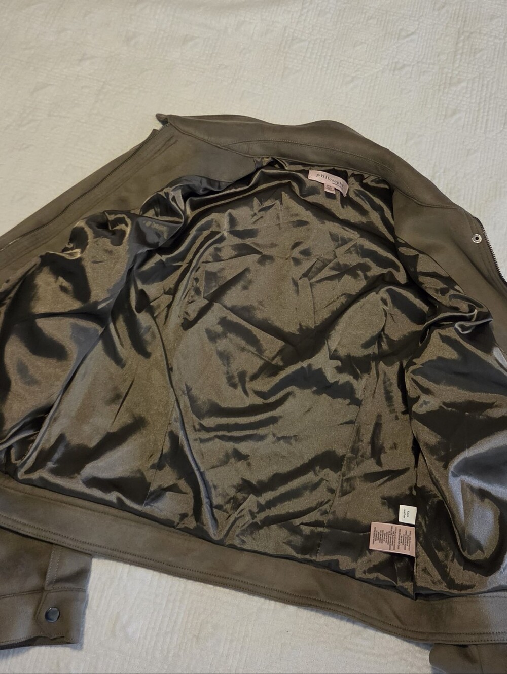 Philosophy Faux Leather/Suede Jacket, Size Medium - Picture 5 of 9